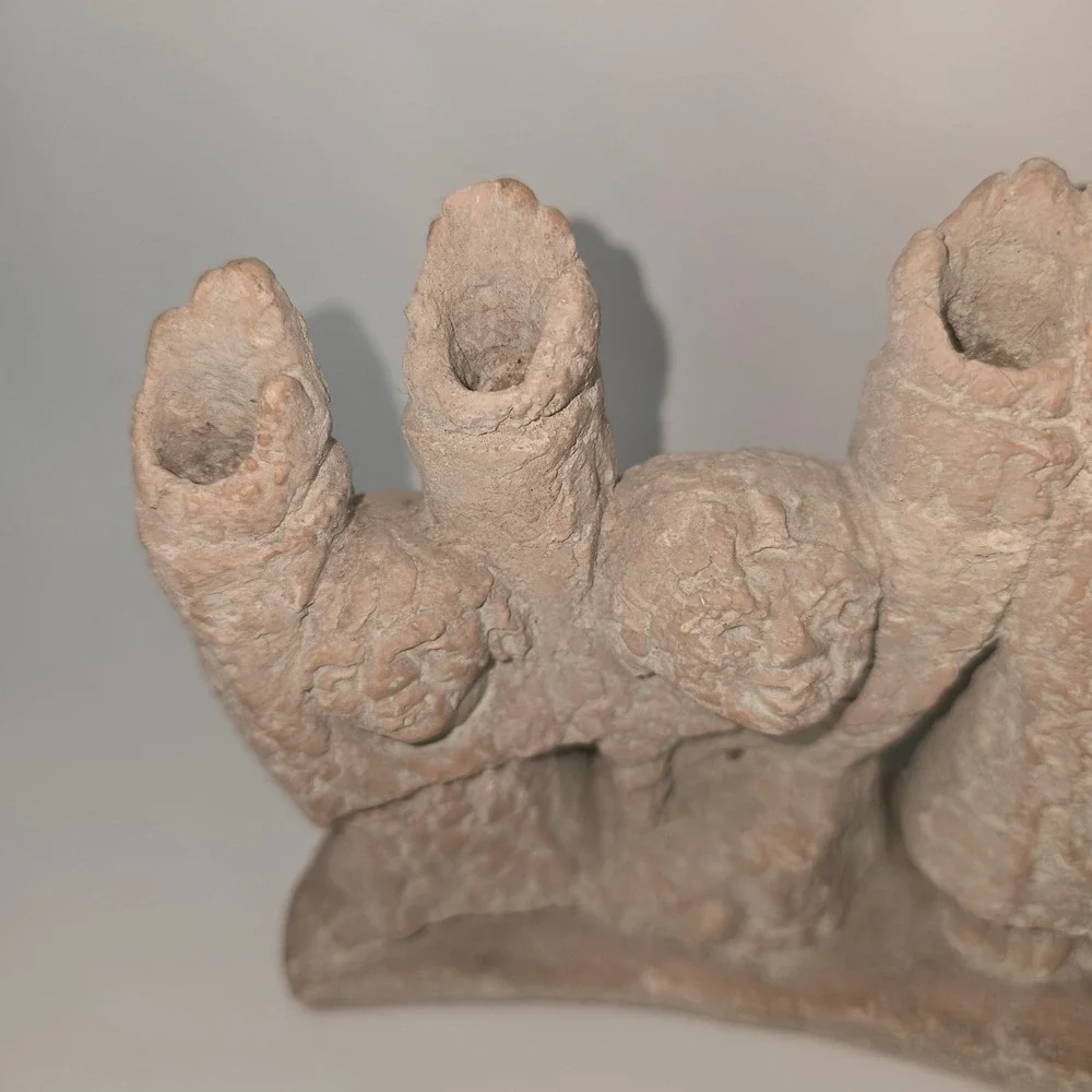 Vintage Ellen Lord Stone Hanukkah - Austin Productions Mid Century Sculpture